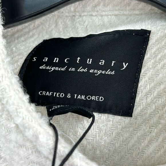 Sanctuary Cocoon Wrap Coat- Creme- Size Small- NWT - Picture 4 of 15